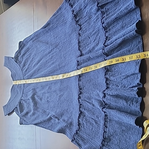 Essentials CottonSpring Summer Midi dress Size L sleeveless round neck blue - Picture 2 of 10